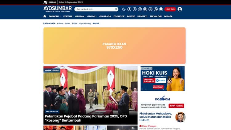 Tarif Iklan dan Advertorial 2 iklan ukuran 970×250