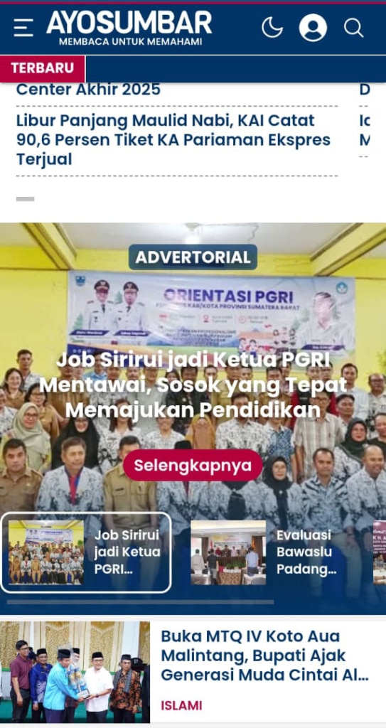 Tarif Iklan dan Advertorial 10 tarif publikasi advertorial di ayosumbar