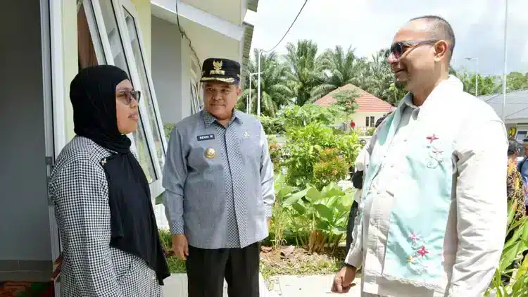 Gambar eksklusif yang memperlihatkan kejadian penting terkait Huntap di Lubuk Basung.