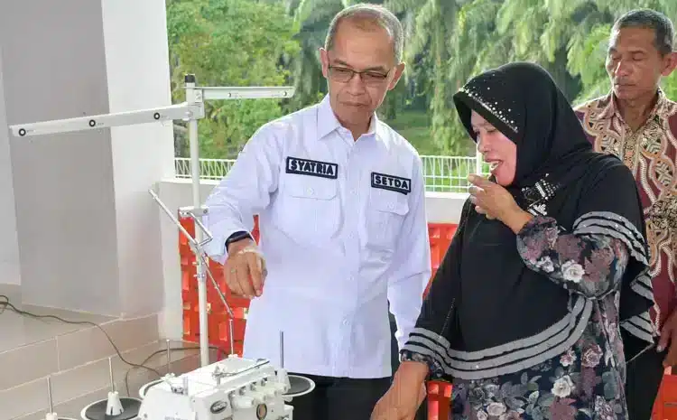 Ilustrasi yang menggambarkan perubahan opini publik tentang Bantuan Mesin Jahit.